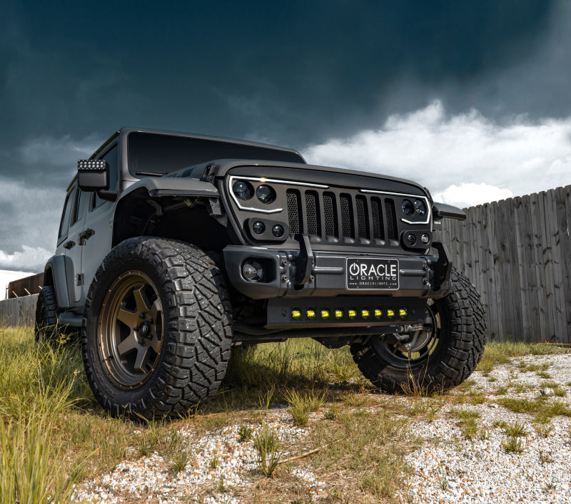 ORACLE Lighting 2019+ Jeep Wrangler JL Skid Plate w/ Integrated LED Emitters - Yellow SEE WARRANTY