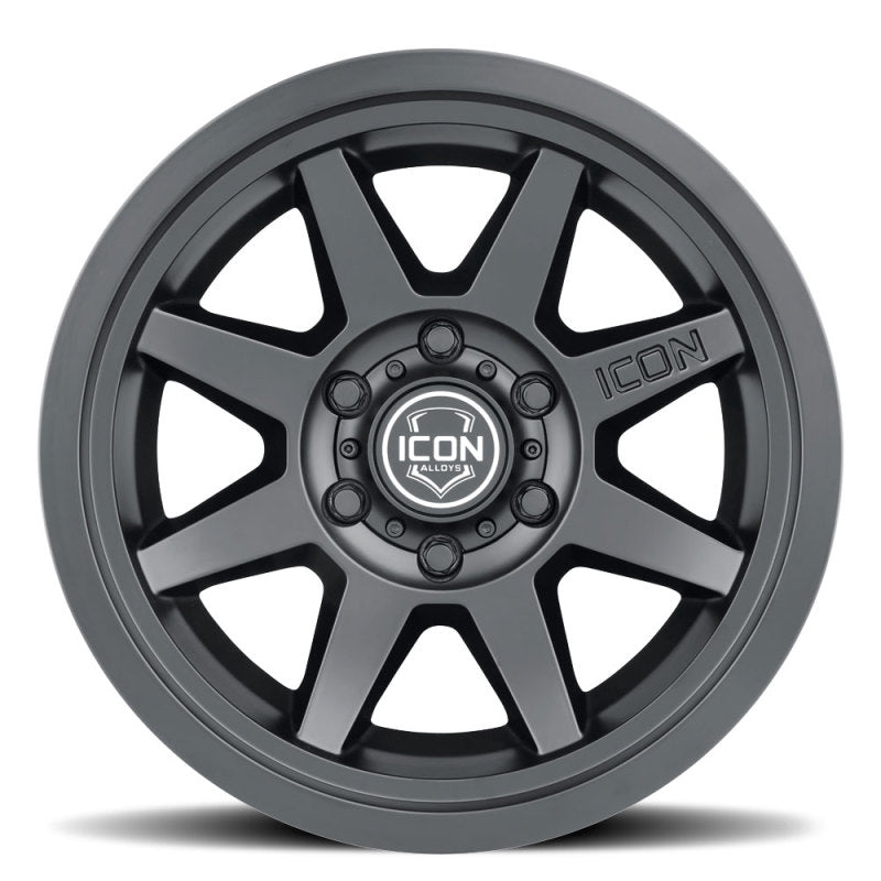 ICON Rebound 17x8.5 6x5.5 0mm Offset 4.75in BS 106.1mm Bore Satin Black Wheel