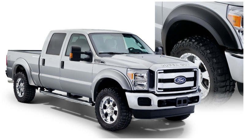 Bushwacker 11-16 Ford F-350 Super Duty Styleside Extend-A-Fender Style Flares 4pc - Black